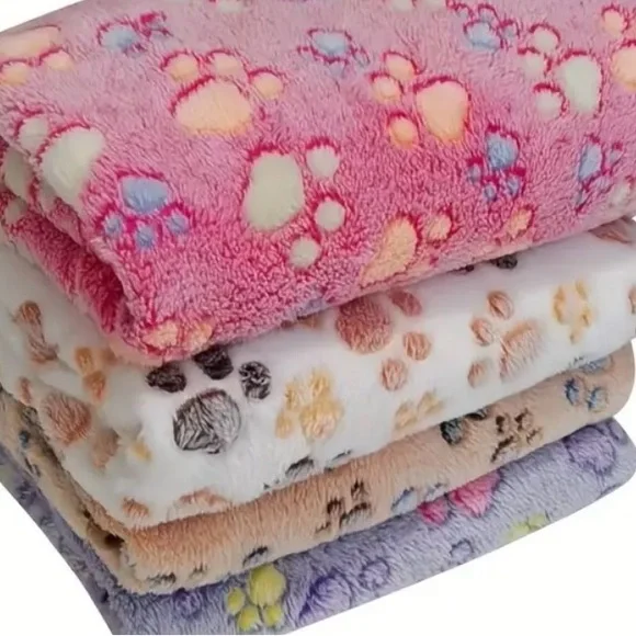 Colorful Plush Pet Blankets - Choice of Color - Machine Washable - Picture 3 of 11